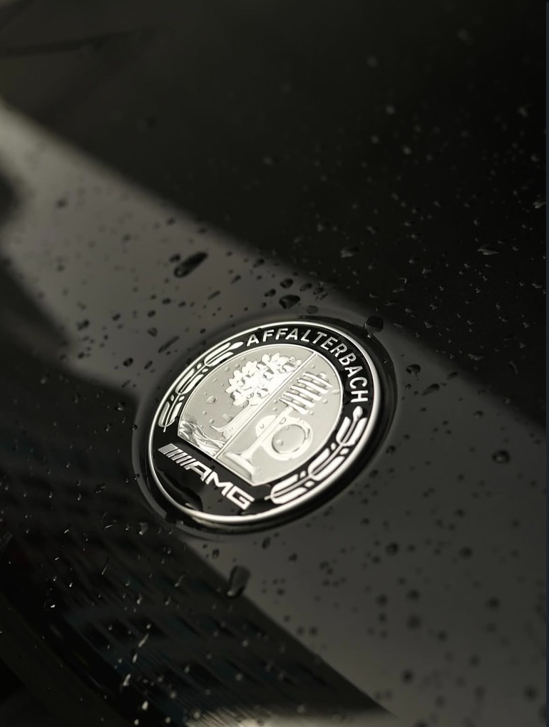 Mercedes-AMG badge close-up